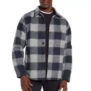 New Banana Republic Men’s Heritage Button Shirt Jacket XXL Blue Grey Plaid - Picture 1 of 6