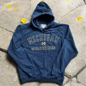Vintage Y2K Michigan University Stitched Hoodie Adult L Wolverines Foot Locker - Picture 1 of 7