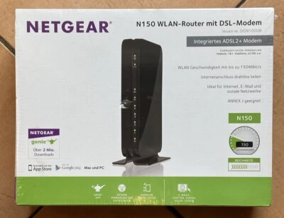 NETGEAR DGN1000 WLAN-Router DSL Modem N150 Router Annex J - Neu & OVP - Bild 1 von 4