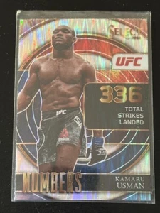 Kamaru Usman 2022 Panini Select UFC NUMBERS Silver Flash Prizm #1 - Picture 1 of 2
