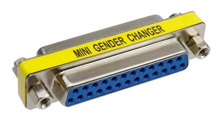 25-Pin DB25 Serial D-Sub Female to Female Adapter RS232 Gender Changer Coupler - Image 1 of 1