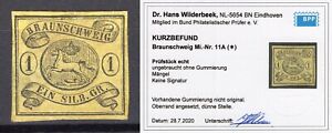 Altdeutschland AD Braunschweig 1861 Mi.11A ungebraucht geprüft Kurzbefund BPP
