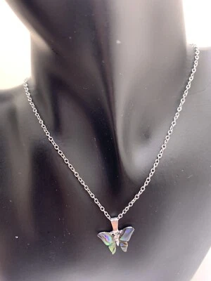 Colgante Mariposa Y Collar Chaine Tono Plata  Foto 1 de 4