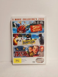 Open Season / Surf's Up / Monster House (DVD, 2008) NEW SEALED Reg 4 - Free Post - Picture 1 of 1