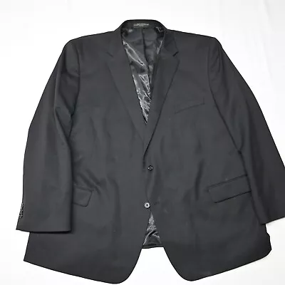 Petrocelli 54R Black Wool Stretch Big Tall Mens Blazer Sport Coat Jacket - Image 1 of 4