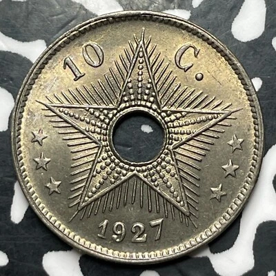 1927 Belgian Congo 10 Centimes Lot#MK213 High Grade! Beautiful! - Image 1 of 2
