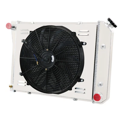 3Row Aluminum Radiator Shroud Fan For 1968-87 Chevrolet EL Camino Bel Air Impala Foto 1 de 4