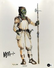 Nilo Rodis-Jamero "Woof" Star Wars ROTJ Concept Art Signed 11x14 Photo BECKETT