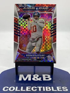 2022 Panini Rookies And Stars Eli Manning Airborne Red Plaid Prizm Giants - Picture 1 of 2
