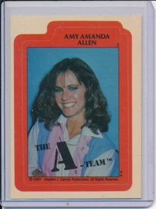 VINTAGE 1980's THE A-TEAM STICKER TRADING CARD Amy Amanda Allen - Picture 1 of 1