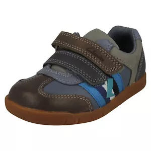 *SALE* JUNGEN CLARKS DEN STRIPE BLAU KOMBI FREIZEITSCHUHE - Bild 1 von 5