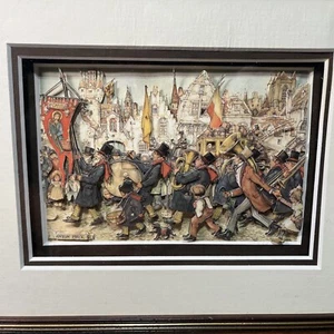 Anton Pieck Rare Vintage Dutch Hand Cut Paper Framed 3d Shadow Box Art  #6 - Picture 1 of 5