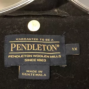 Pendleton Navy Wool Coat With Detachable Hood Size 1X - Picture 1 of 16