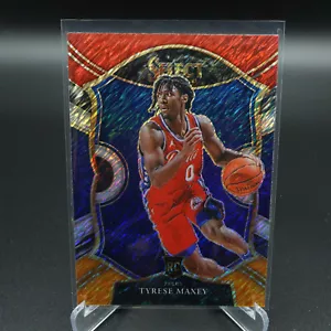 Novato Maxey 2020-21 Panini Select Tyrese rojo blanco naranja brillante #81 - Imagen 1 de 2