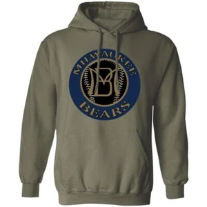 Felpa con cappuccio Milwaukee Bears maglione classico Negro League Baseball - Foto 1 di 6