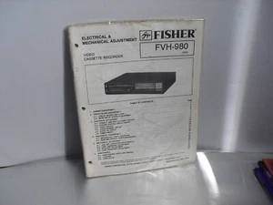 VINTAGE FISHER SERVICE MANUAL VCR MODELL FVH-980 - Bild 1 von 2