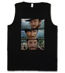 THE GOOD THE BAD AND THE UGLY TANK TOP GYM T-SHIRT Italo Western Eastwood Cowboy - Picture 1 of 2