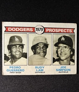 1979 Topps #719 DODGERS PROSPECTS Pedro Guerrero / Rudy Law / Joe Simpson - Picture 1 of 2