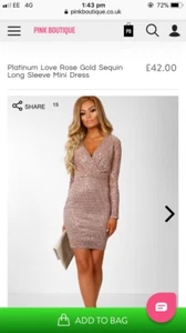 Rose Gold Sequin Dress - Picture 1 of 2