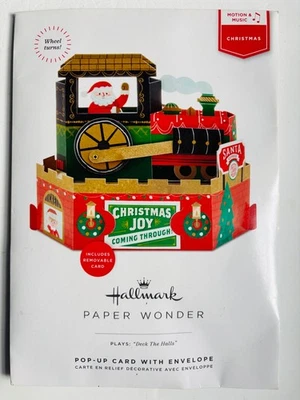 NUEVO SELLO PAPEL MARAVILLA NAVIDAD POP UP TARJETA + SOBRE JUEGA-DECK THE HALLS Foto 1 de 4