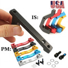 PM/IS Front Rear 180/203mm Caliper Disc Brake MTB Bike Brake Adapter Rotors CNC