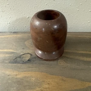 Vintage Wooden Candlestick Holder Handmade - Picture 1 of 5