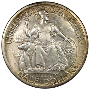 1935 San Diego Commemorative Half Dollar AU+ ALMOST UNC Details Cleaned A2586 - Picture 1 of 2