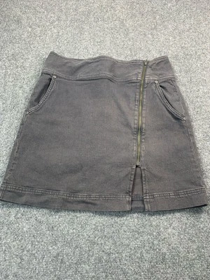 Falda Prana Mujer Talla 4 Gris Rayas Línea A Cremallera Elastizada Informal Bolsillos Foto 1 de 4