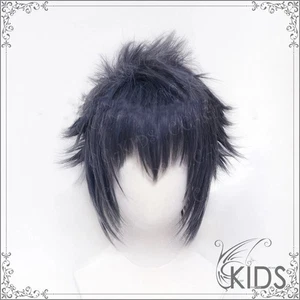 FF15 Final Fantasy Noctis Peluca Cosplay Pelo Corto Hombres Peluca Halloween Negro y Gris - Imagen 1 de 4