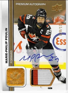 MARIE-PHILIP POULIN UD 2023 Team Canada Women Patch Auto /175 Montreal Victoire - Picture 1 of 2