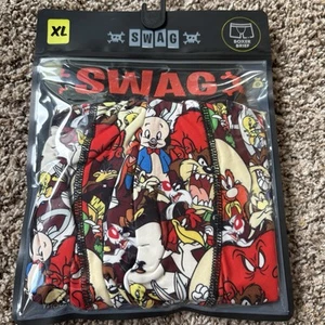 SWAG Looney Tune Boxer Briefs Underwear MENS XL 38-40 Stretch Logo NWT Retro - Picture 1 of 5