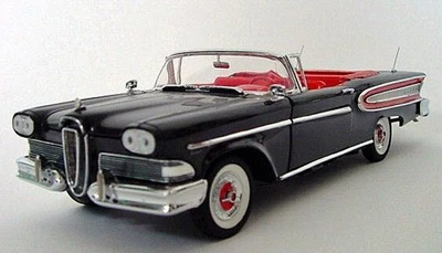 The Franklin Mint B11E038 FORD EDSEL COVERTIBLE 1958 BLACK 1:24 Modellino - Immagine 1 di 2