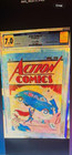 BLUE CAR ACTION COMIC No.1  SUPERMAN  REPRINT GRADED A 7.0  BY CGC