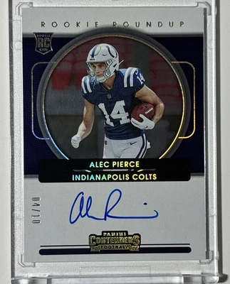 2022 Panini Contenders Alec Pierce Rookie Roundup On Card Auto 4/10 RC Colts - Image 1 of 3