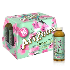 Arizona Green Tea with Ginseng and Honey - 16 Fl Oz (Pack of 12) - Picture 1 of 6