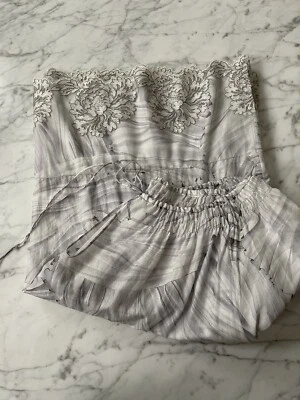 DOSA Lace Cotton Voile Boho Poet Peasant Top 4 Large Made In USA - Image 1 of 4