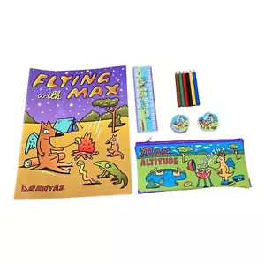 Quantas Flying With Max Kids Activity Set Airline Plane Coloring Book - Picture 1 of 8