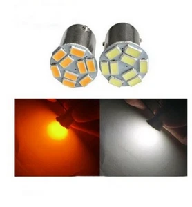 1x ampoule LED R10W R5W Blanc ou Orange 9 smd Veilleuses auto moto - Foto 1 di 5