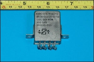 Bobina sellada relé Babcock FB1011 BR7X-300D5-S152 1 PIEZA = 26 V 300 ohmios 10 A - Nuevo de Lote Antiguo - Imagen 1 de 1