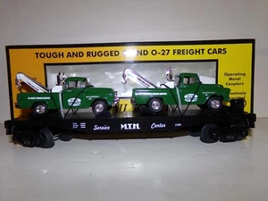 Rail King MTH 30-7615 - Service Center Flatcar w/Ertl 55' Cameo Wreckers - New! - Picture 1 of 15