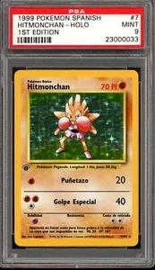 1999 Pokemon Spanish 1st Edition Base Set Hitmonchan Holo #7 PSA 9 Mint - Picture 1 of 3