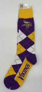 NEW! Minnesota Vikings NFL Argyle Dress Socks One Size Fits Most OSFM - Picture 1 of 2