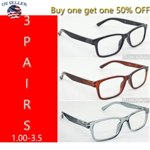 LESBRILLE LINSE 3ER-PACK SET KLASSISCHER LESER UNISEX HERREN DAMEN STIL SET (953) - Bild 1 von 5