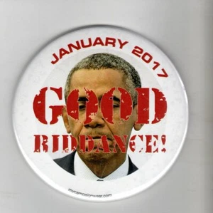 POLITICS PIN (2017) "January 2017 Good Riddance" President Barack OBAMA Q - Picture 1 of 1