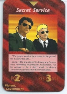 Secret Service - INWO Rare Card Illuminati New Order Collectable Card 1995 - Picture 1 of 2