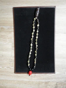 The vintage Tibetan 6 eyes DZI  beads西藏六眼天珠 necklace length 16" - Bild 1 von 10