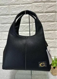 COACH CM545 Lana Polished pebble Leather 2way Shoulder Bag H17.5xW22.5xD13.5cm - Picture 1 of 12