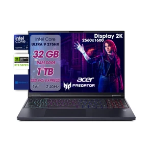 NOTEBOOK ACER PREDATOR HELIOS NEO 16, ULTRA 9 275HX, RAM 32GB DDR5, SSD 1TB SSD, - Foto 1 di 7