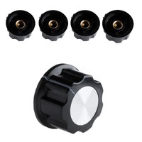 New 5PCS Adjustable 6mm Knurled Shaft Potentiometer Volume Control Rotary Knob