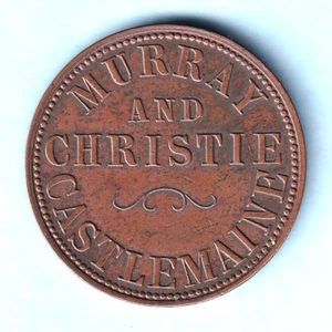 Australia Token. Murray & Christie - 1d. Castlemaine Vic.. gVF - Imagen 1 de 2